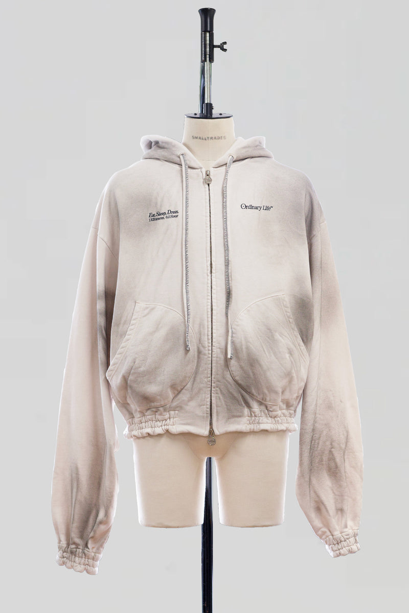 WASHED ORDINARY OLD STYLE ZIP HOODIE – SHINYAKOZUKA