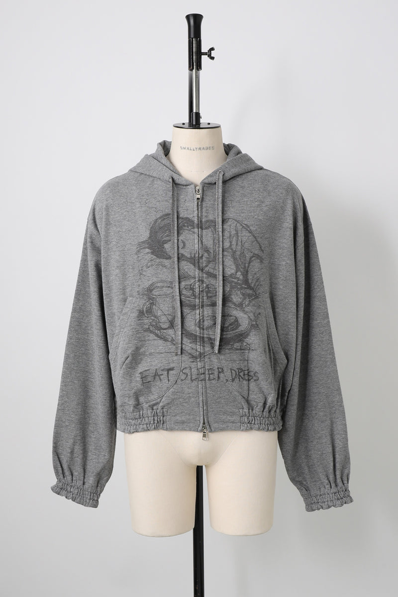 ORDINARY HOME OLD STYLE ZIP HOODIE WITH PRINTING – SHINYAKOZUKA